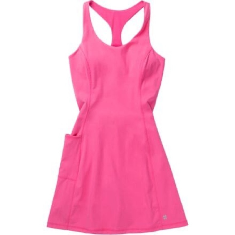 Sweaty Betty tennis golf athletic dress mini hot pink athletic